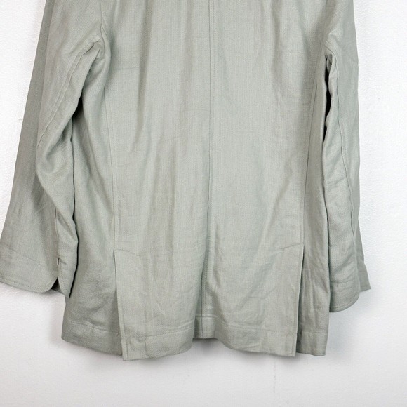 NWT Madewell Breezewoven Larsen Linen Blazer in Pale Sage Gray Green M - Picture 12 of 15